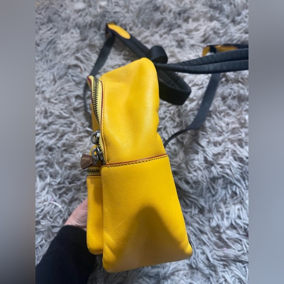 Coach X Disney Mini Charlie Backpack Mickey Mouse Yellow Leather - Picture 4 of 10